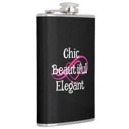 Chic, Beautiful, Elegant Vinyl Wrapped Flask Fickplunta