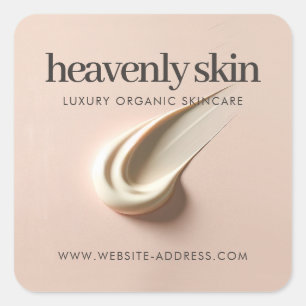 Chic Beauty Skin Care Spa Boutique Rosa Fyrkantigt Klistermärke