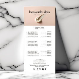 Chic Beauty Skin Care Spa Boutique Rosa Reklamkort