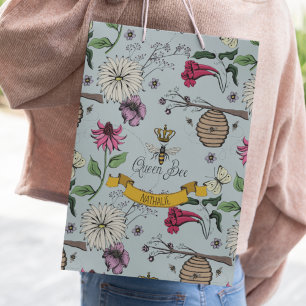 Chic Beehive Blue-Blommigt