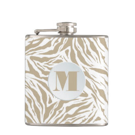 Chic Beige Animal Print Monogramme Fickplunta