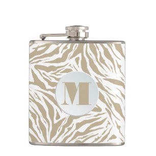 Chic Beige Animal Print Monogramme Fickplunta