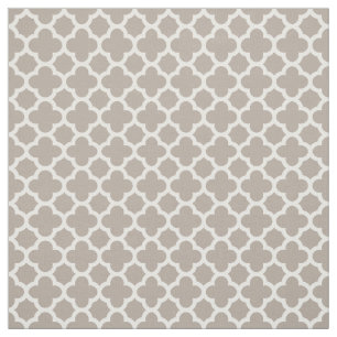 Chic Beige Grått Retro Cute Trellis Mönster Tyg