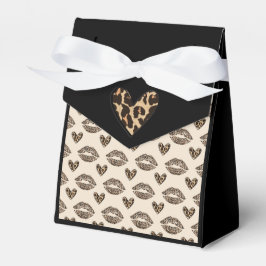 Chic beige och svart cheetaprint presentaskar