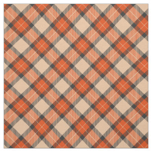 Chic Beige Pumpkin Orange Black Play Mönster Tyg