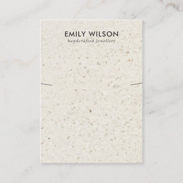 CHIC BENVIT TERRAZO NECKLACE BRACELET-VISNING VISITKORT (Framsida)