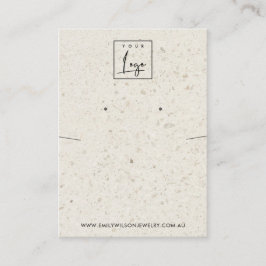 CHIC BENVIT TERRAZO NECKLACE EARRING VISNING VISITKORT