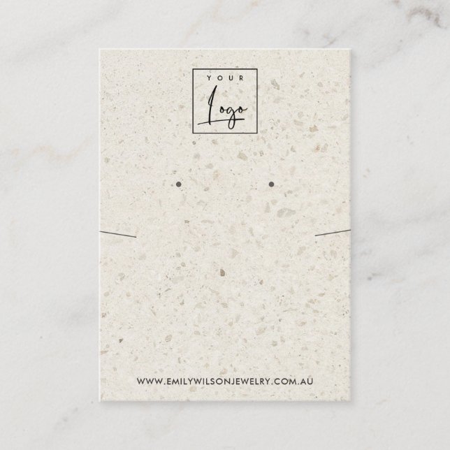 CHIC BENVIT TERRAZO NECKLACE EARRING VISNING VISITKORT (Framsida)