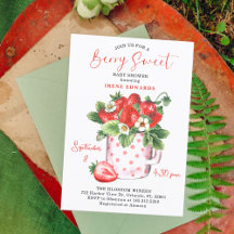 Chic Berry Sweet Strawbär Baby Shower