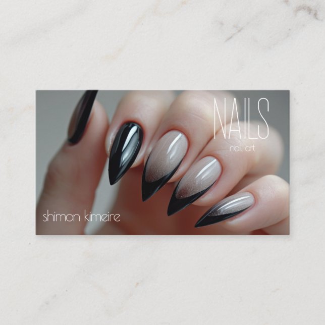 Chic Bewitched Nail Art Manicurist Loyalty Visitkort (Framsida)
