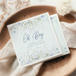 Chic Blå himmel WildblommBoy Baby Shower Pappersservett