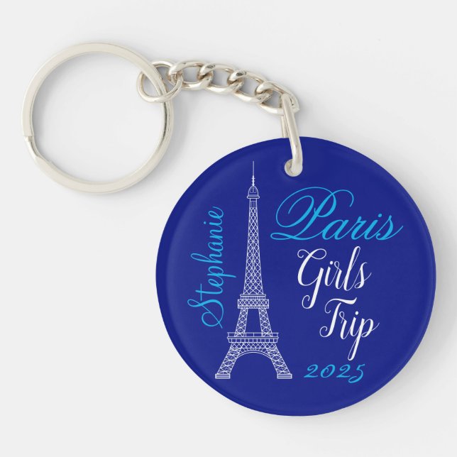 Chic Blå Paris Eiffeltornet Tjejresa (Framsidan)