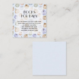 Chic Blå Pumpa Pojke Baby Shower Bok Begäran Tilläggskort