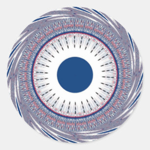 Chic blå runt klistermärke