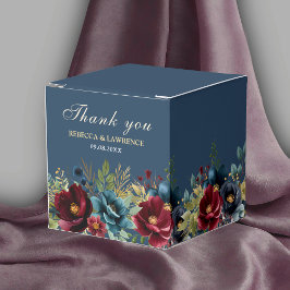 Chic Blåblommor med damm bröllop Presentaskar