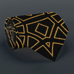 Chic Black and Guld Interlocking Design Neck Tie Slips<br><div class="desc">Från galas till avslappnad Fredag är den här låsta designen för svart och guld din mångsidiga kompanjon. Övergång från formell till smart avslappnad utan motstycke till stil.</div>