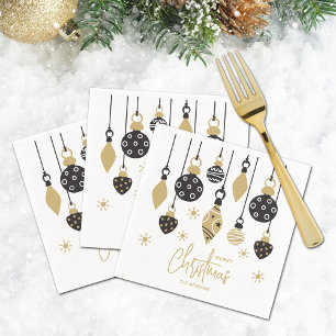Chic Black and Guld jul Ornaments Pappersservett