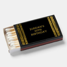 Chic Black and Guld Masculine Customized Birthday