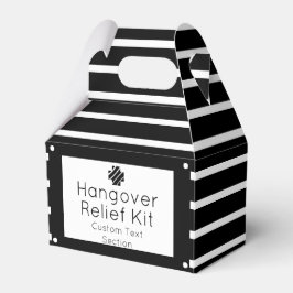 Chic Black and White Hangover Relief Kit Presentaskar