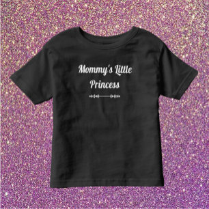 Chic Black and White Mamma Princess Little Princes T Shirt