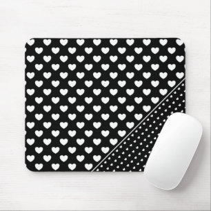Chic Black and White Mousepad Musmatta