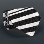 Chic Black and White Speckled Diamond Neck tie Slips<br><div class="desc">Stand out with our Chic Black and White Speckled Diamond Neck tie. Its unique pattern blends sophisticated black stripes, speckled with white dots, and refined diamond motifs, with contrasting clean white stripes holding their own distinct black diamond details. This designer pattern tie promises to be a conversation starter. Excellent for...</div>