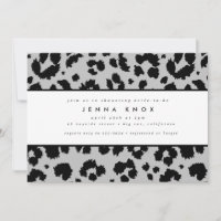 Chic Black Animal Print Leopard Möhippa