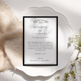 Chic Black Botanical vapensköld Events - tidslinje Program