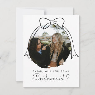 Chic Black Bow kommer du att bli mitt Bridesmaid-f