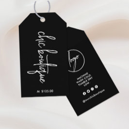 Chic Black Clothing Boutique Pris Märkre Logotyp Presentetikett