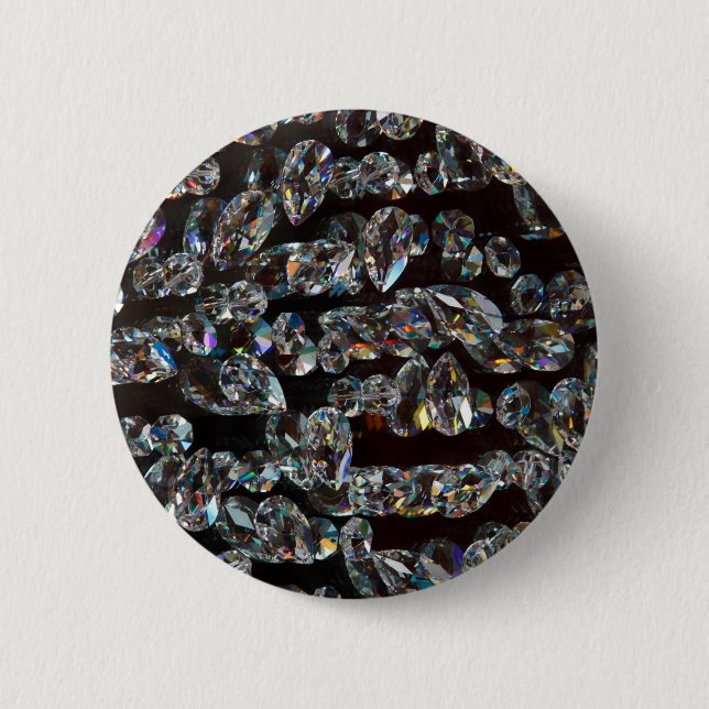 Chic Black Diamond Chrystal Abstrakt Mönster-gåvor Knapp (Framsida)