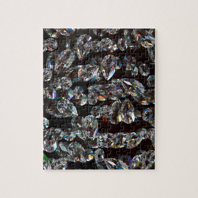 Chic Black Diamond Chrystal Abstrakt Mönster-gåvor Pussel (Vertikal)