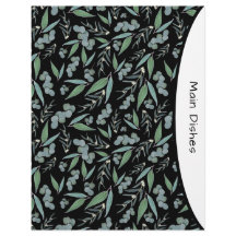 Chic Black Eucalyptus Greenery Recipe Divider Page