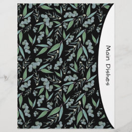 Chic Black Eucalyptus Greenery Recipe Divider Page