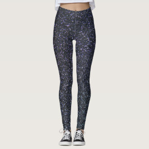 Chic Black Glitter Gnistra Leggings