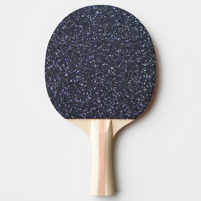 Chic Black Glitter Gnistra Pingisracket (Framsidan)