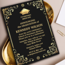 Chic Black Gold foil Studenten