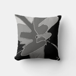 Chic Black & Grått Abstrakt Art Modern Kudde