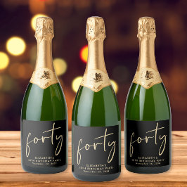 Chic Black Guld 40:e födelsedag Party
