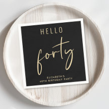 Chic Black Guld 40:e födelsedag Party