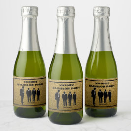 Chic Black & Guld Bachelor Party