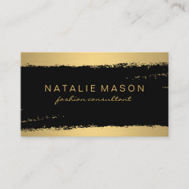 Chic Black Guld Brushed Visitkort