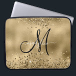 Chic Black Guld Glitter Monogram Namn<br><div class="desc">Chic Black Guld Glitter Monogram Namn</div>