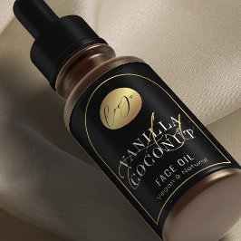 Chic Black & Guld Logotyp 2 OZ Dropper Flaska-etik Fraktsedel