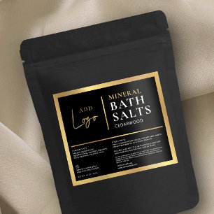 Chic Black & Guld Logotyp Watersecure Bath Salts L