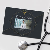 Chic Black Guld Medical School Photo Studenten