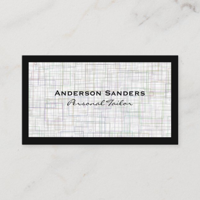 Chic Black Guld Modern Design Mönster Visitkort (Framsida)