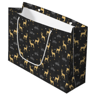 Chic Black Guld Reindeer God jul