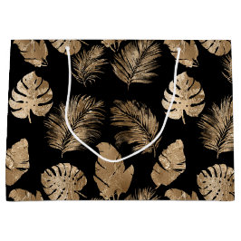 Chic Black Guld Tropical Löv