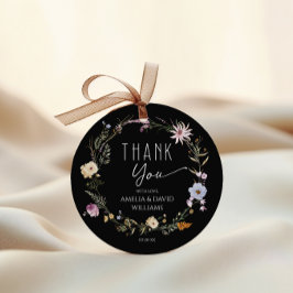 Chic Black Modern Baby Shower Gåvor Etiketter